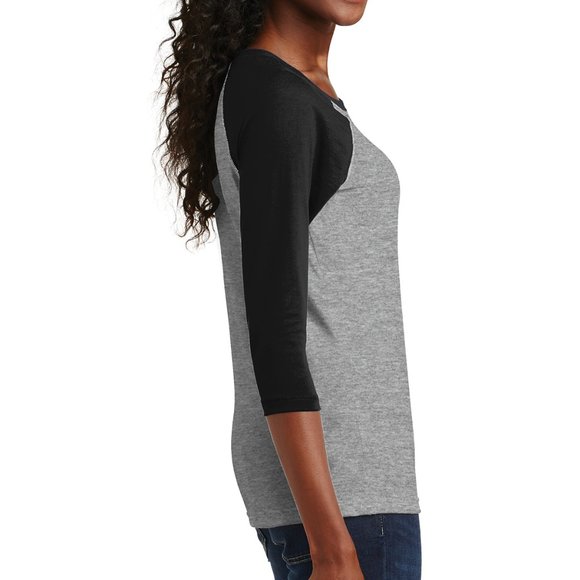 Ladies Orangetheory MORE LIFE raglan Black/Heather - Picture 3 of 3